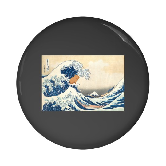 Discover Wave Capy bara Surfing Rodent Pin Buttons
