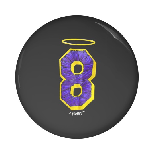 Discover Kobe Bryant - Lucky 8 Number Pin Buttons