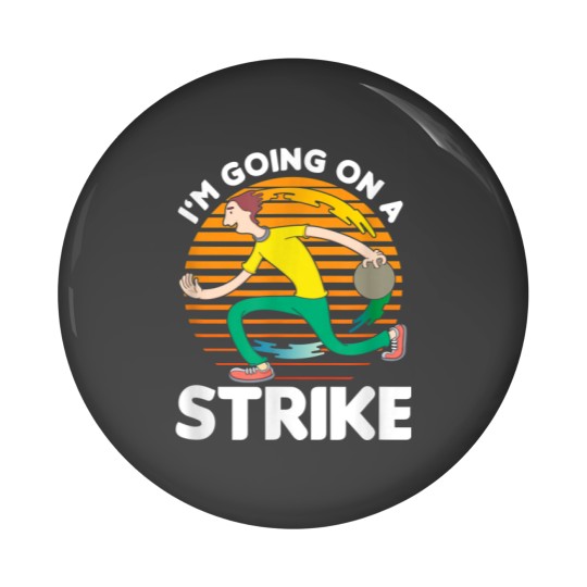 Discover Bowling Player Sport Gift Pin Button