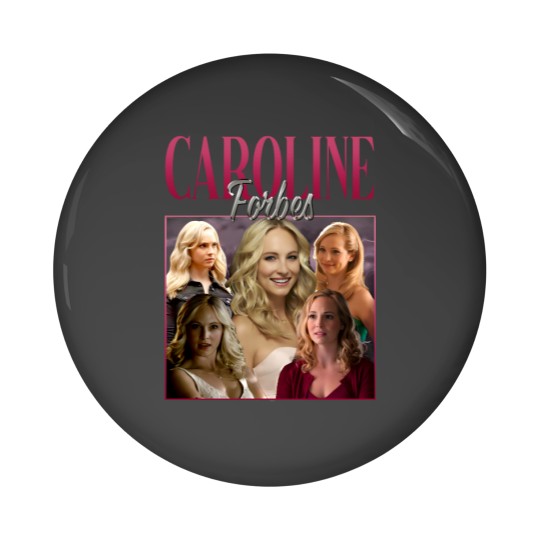 Discover Caroline Forbes Vintage Washed Pin Buttons, Actress Graphic Unisex Pin Buttons