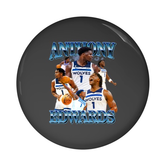 Discover Anthony Edwards 90s bootleg Pin Buttons Anthony Edwards