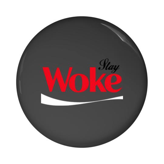 Discover stay woke soda logo parody Pin Buttons