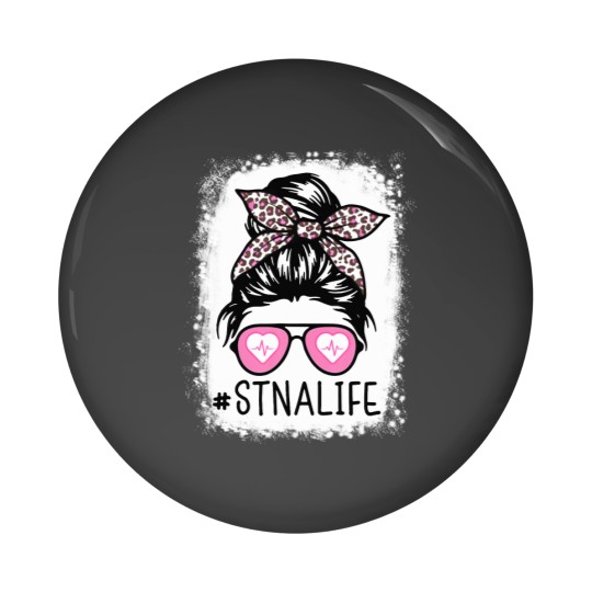 Discover STNA Bleached Messy Hair State Tested Nursing Assi Pin Buttons