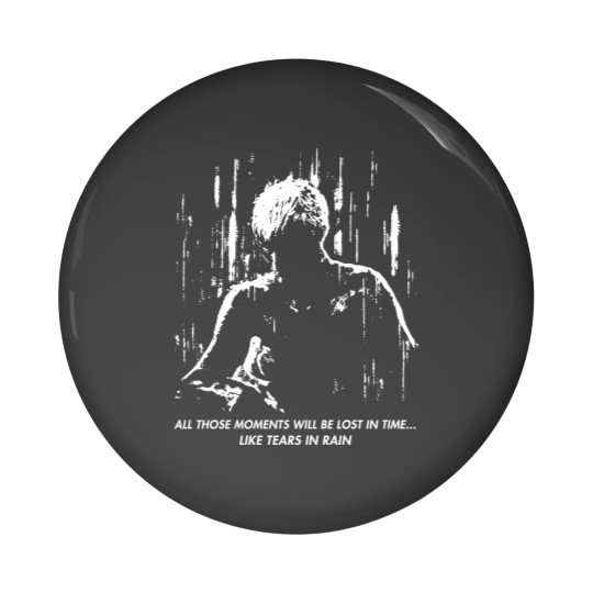 Discover BladeRunner - Like Tears in Rain Pin Buttons