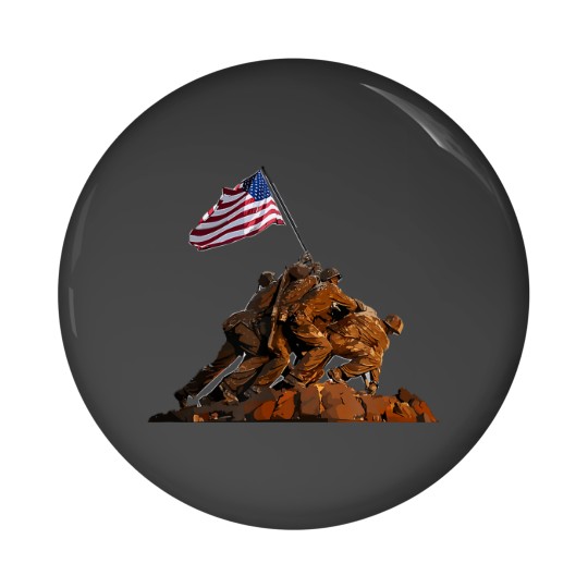 Discover WW2 Iwo Jima Flag Raising Design for Veterans Pin Buttons