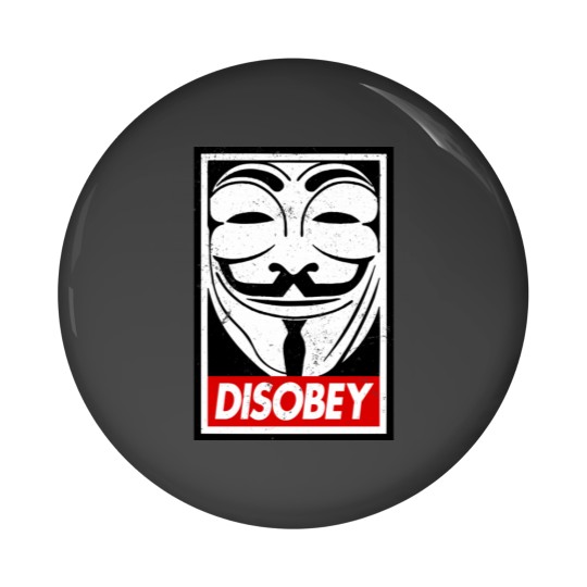Discover V For Vendetta Guy Fawkes Mask Disobey 1 Pin Buttons
