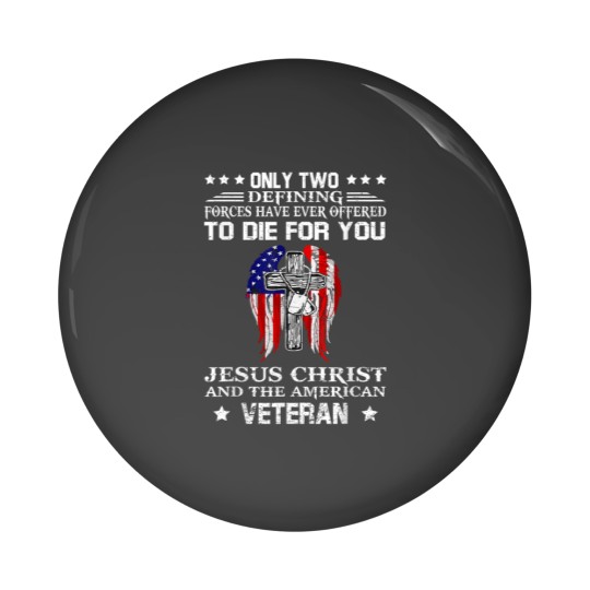 Discover Jesus Christ And American Veteran Flag USA Christian Pin Buttons