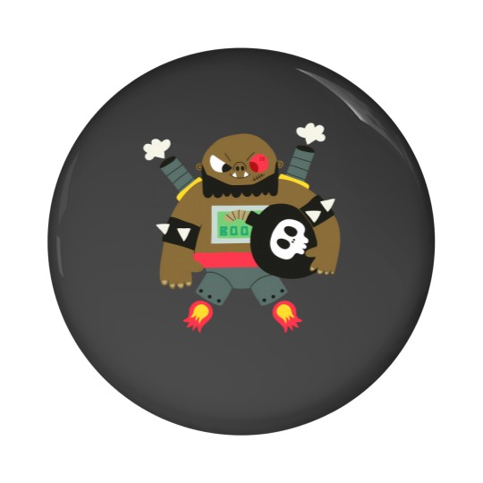 Discover Bad Metal Monster Pin Buttons