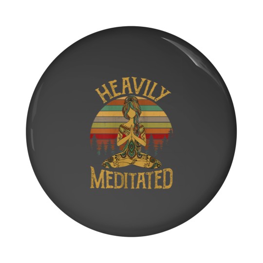 Discover Vintage Heavily Meditated Yoga Meditation Spiritual Warrior Pin Buttons