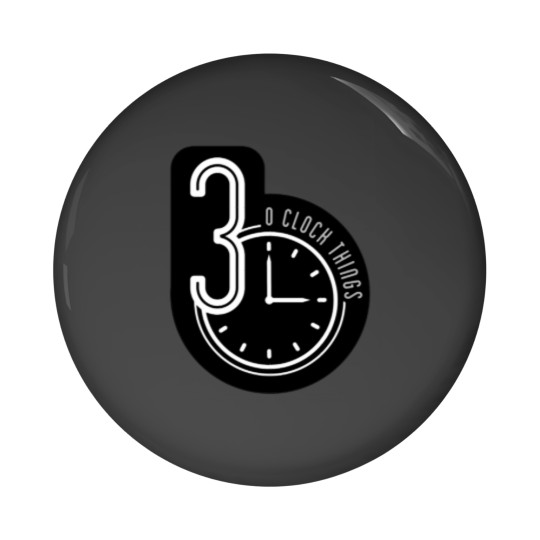 Discover 3 o clock things (INVERTED COLORS) Pin Buttons