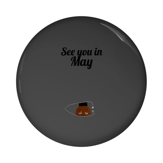 Discover See you in May Cute Peeking Black Baby Mom Gift Pin Buttons