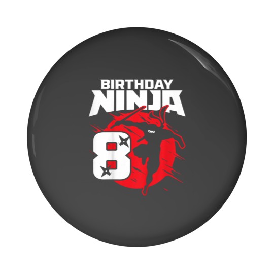 Discover Kids Birthday Ninja 8th Birthday Little Ninja Is 8 Year Old Boys Pin Buttons