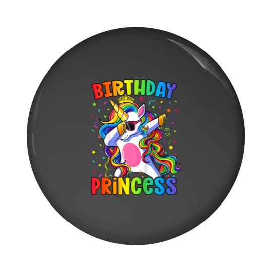 Discover Kids Birthday Princess Shirt Girl Unicorn Birthday Pin Buttons