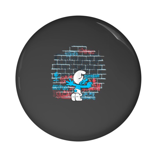 Discover The Smuurfs Forbidden to Smurf Street Art Pin Buttons