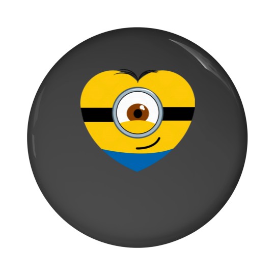 Discover minion heart Pin Buttons