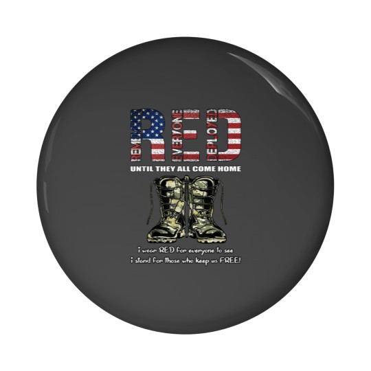 Discover Red Friday Military Shirt Patriot Remember Everyone Deployed Pin Buttons