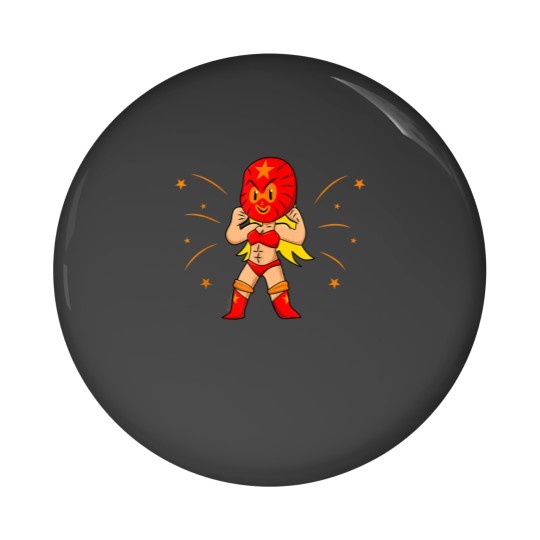 Discover The wrestler Lucha Libre Mexico luchadora comic Pin Buttons
