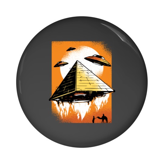 Discover Pyramid Ufo Design - Pyramid Ufo - Pin Buttons
