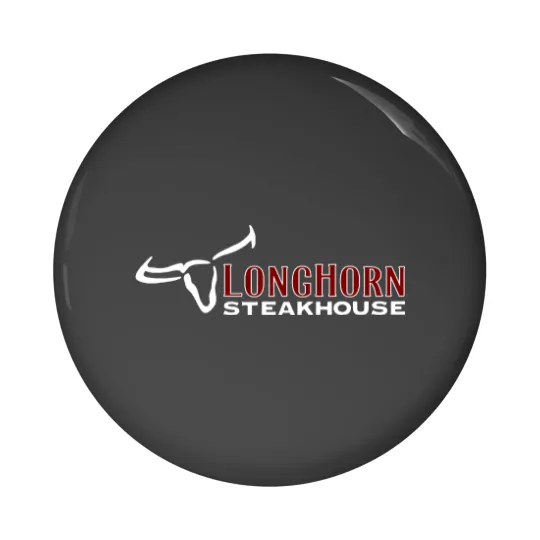 Discover Longhorn New York Steakhouse Restaurant Food Logo Cool Pin Buttons
