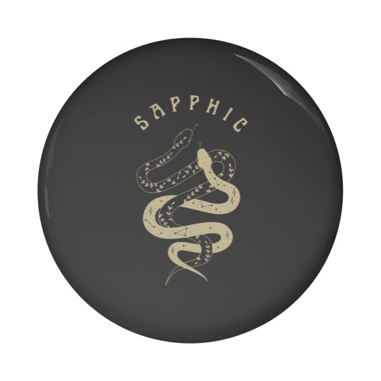 Discover Sapphic Pin Buttons, Mystical Sapphic Snakes, Boho Celestial