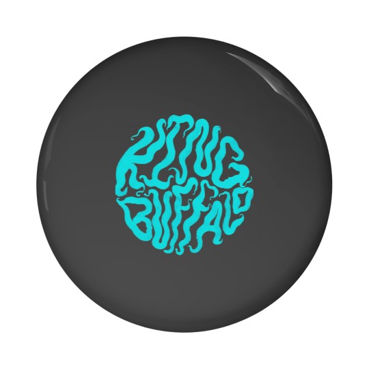 Discover King Buffalo, black and blue Pin Buttons