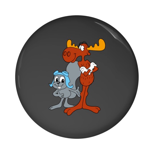 Discover Rocky and Bullwinkle Pin Buttons