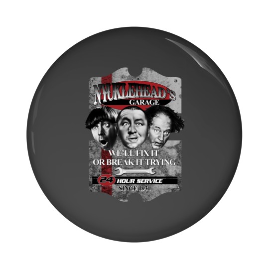 Discover Three Stooges Nyuckleheads Mechanic Garage Pin Buttons