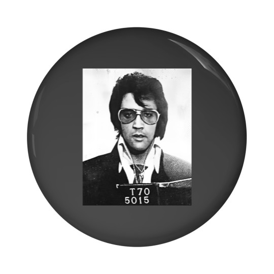 Discover VINTAGE MUGSHOT ELVIS - Elvis Presley - Pin Buttons