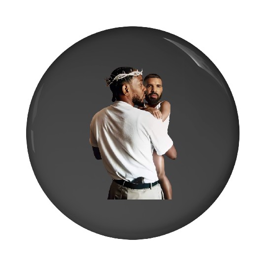 Discover Kendrick Lamar Holding Baby Drake Unisex Cotton Pin Buttons