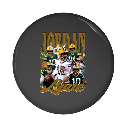 Discover Vintage 90s Graphic Style Jordan Love Pin Buttons, Jordan Love Vintage Pin Buttons, American Football Gift