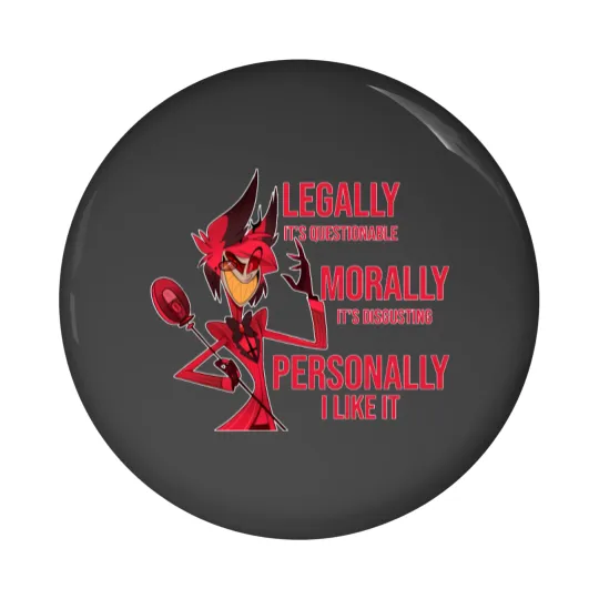 Discover Alastor Hazbin Hotel Meme Pin Buttons