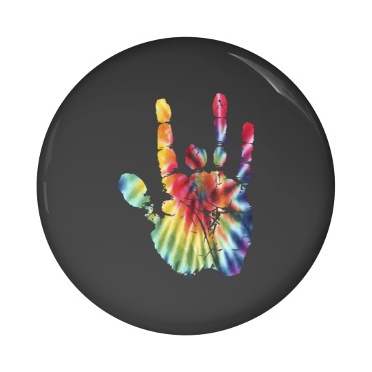 Discover Tie Dye Jerry Garcia Hand Bill Kreutzmann Pin Buttons