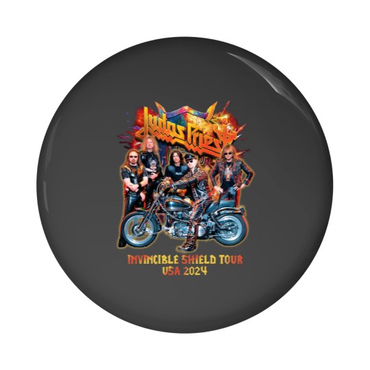 Discover Judas Priest Invincible Shield Tour USA 2024 Pin Buttons