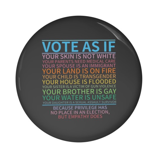 Discover Vote as if Pin Buttons, Human Rights Pin Buttons, Protest Apparel