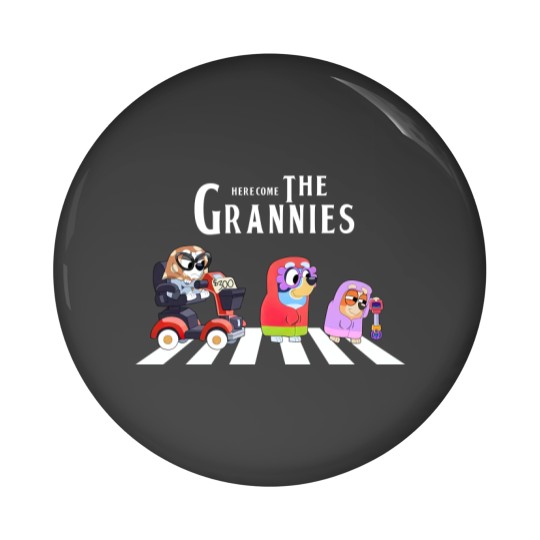 Discover Blue And Bingo Here Come The Grannies Pin Buttons, Grannies Pin Buttons, Blue Heeler Family