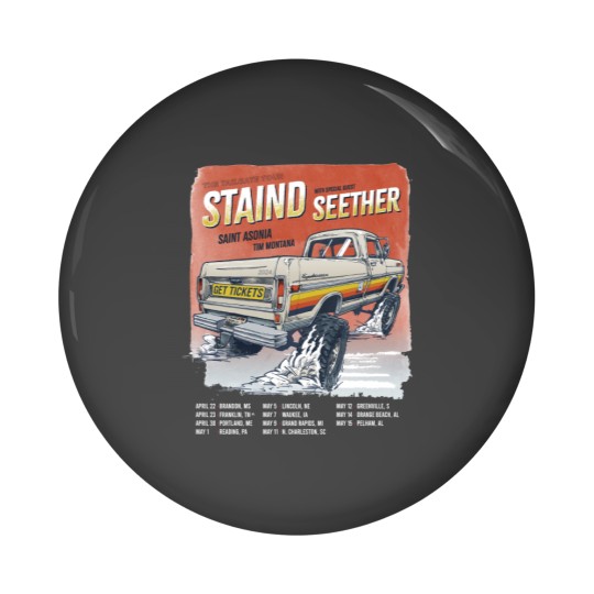 Discover Staind 2024 Tailgate Tour Pin Buttons  Staind Band Fan Pin Buttons  Tailgate 2024 Concert Sh