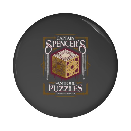 Discover Captain Spencer's Antique Puzzles - Vintage Horror - Hellraiser Pin Buttons