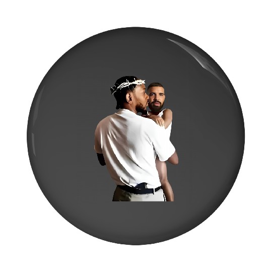 Discover Kendrick Lamar Holding Baby Drake Pin Buttons, Kendrick Lamar vs Drake Rap