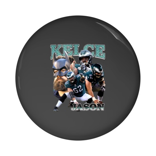 Discover Vintage 90s Graphic Style Jason Kelce Pin Buttons, Jason Kelce Pin Buttons