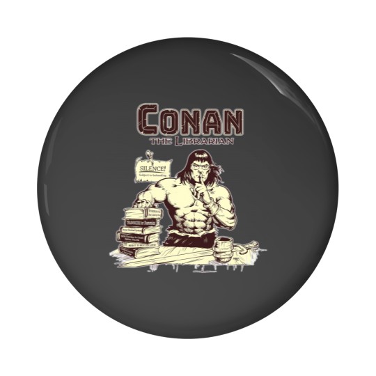 Discover Conan the Librarian Pin Buttons