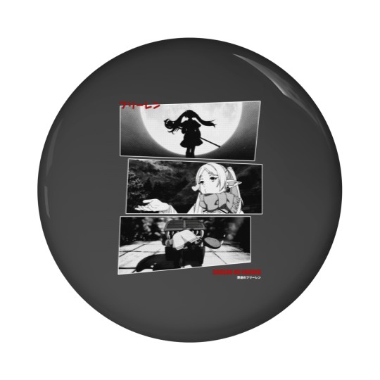 Discover Sousou No Frieren Frieren Halftone Design Pin Buttons