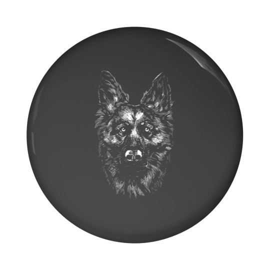 Discover German Shepherd Monochrome Pin Buttons Pin Buttons