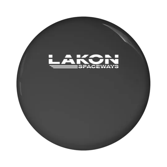 Discover Lakon Spaceways logo (white) Pin Buttons