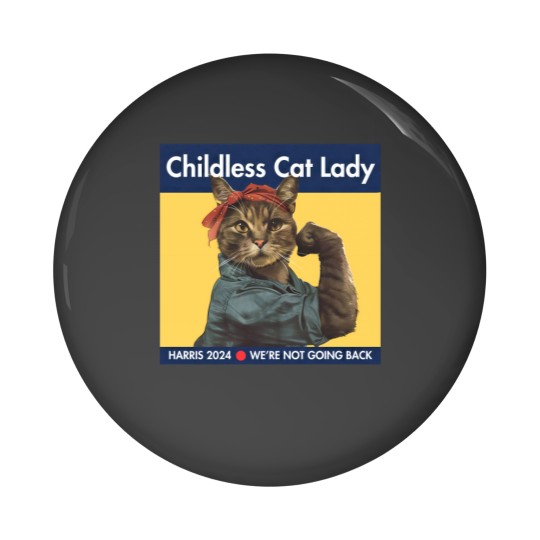 Discover Harris 2024 Pin Buttons | Childless Cat Lady | Kamala Harris Pin Buttons