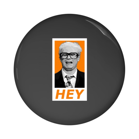 Discover Harry Caray - Hey - Orange Pin Buttons