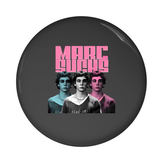 Discover Marc Sucks Empire Records Mark Funny Pop Art 90 Movies Damn the Man Unisex Pin Buttons