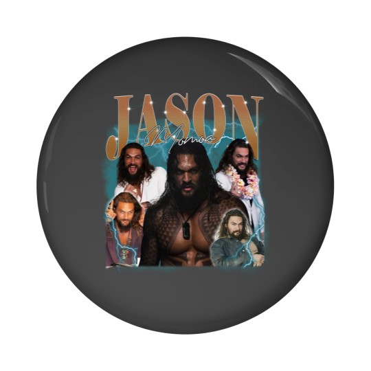 Discover Jason Momoa Pin Button - Superhero Design