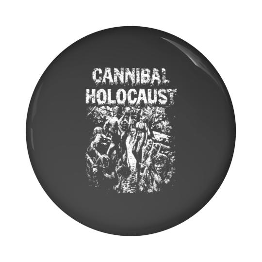 Discover Shop Men_s Cannibal Holocaust White Stake Vintage Pin Buttons NO NUNS Vampire Pin Buttons