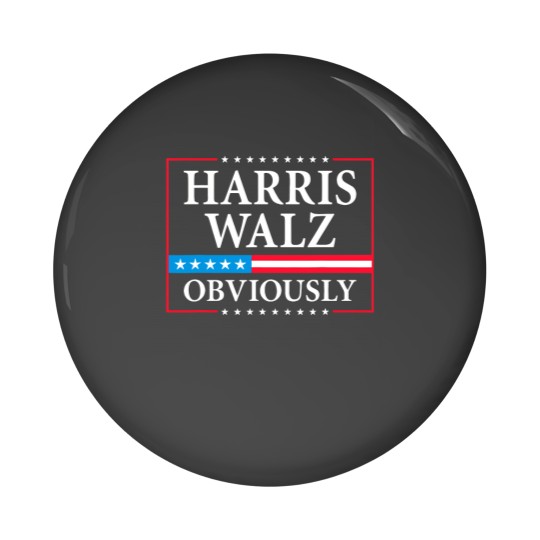 Discover Harris Walz Obviously President Kamala Harris Waltz Election Pin Buttons