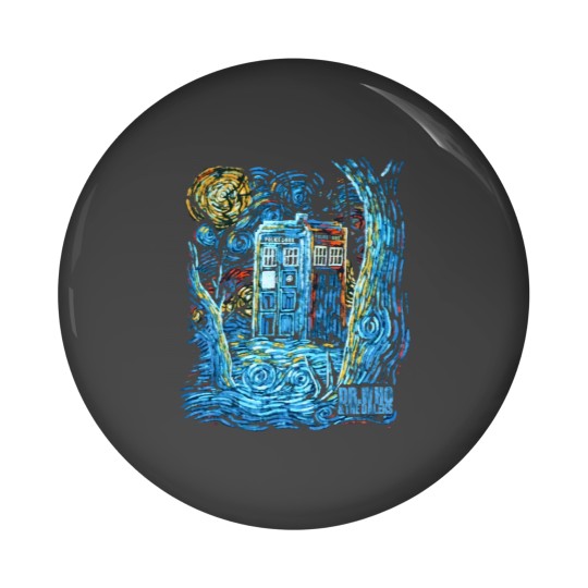Discover Dr Who and the Daleks Mens Pin Buttons Size M Short Sleeve Black